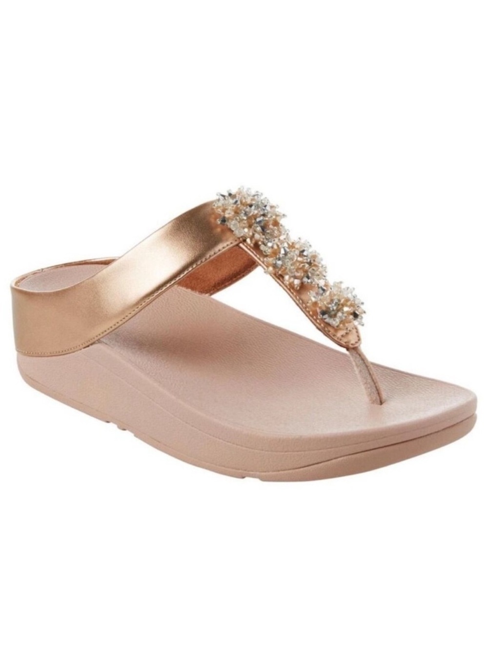 Fitflop Galaxy Toe Thong Rose Gold Sandals Size 10